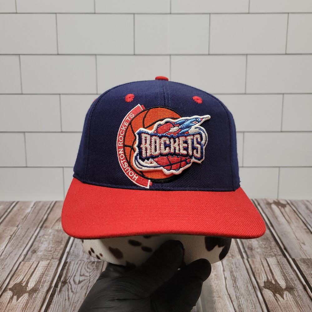 The Game Houston Rockets Vintage Retro Logo Adjustable Wool Blenb Snapback Hat